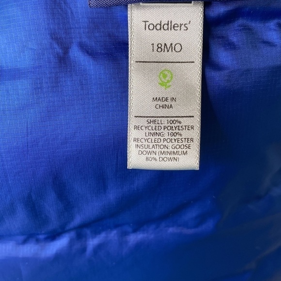 REI down vest toddler 18 mo blue EUC - Picture 5 of 5